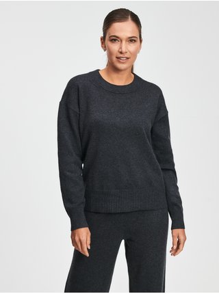 Šedý dámský svetr pletený s melírem GAP