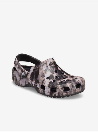 Bielo-čierne unisex papuče Crocs Classic Bleach Dye Clog