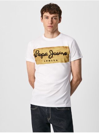 Bílé pánské tričko Pepe Jeans Charing