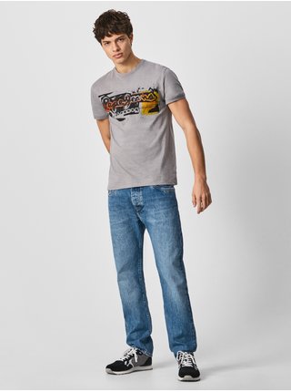 Šedé pánske tričko Pepe Jeans Amersham
