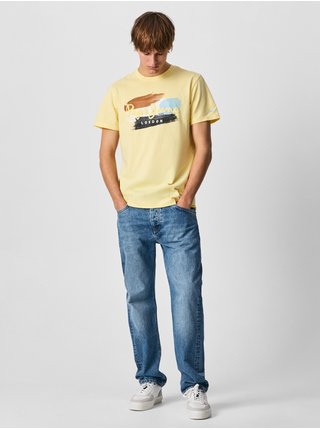 Žlté pánske tričko Pepe Jeans Aegir