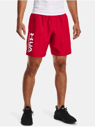 Kraťasy Under Armour UA Woven Emboss Shorts - červená
