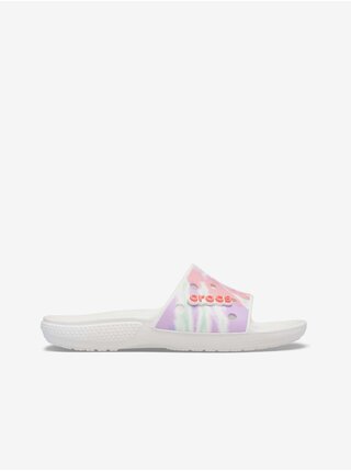 Bílé dámské pantofle Crocs Tie Dye