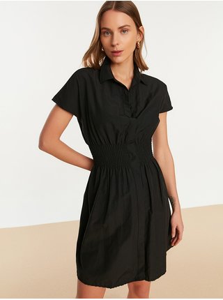 Černé dámské košilové šaty Trendyol