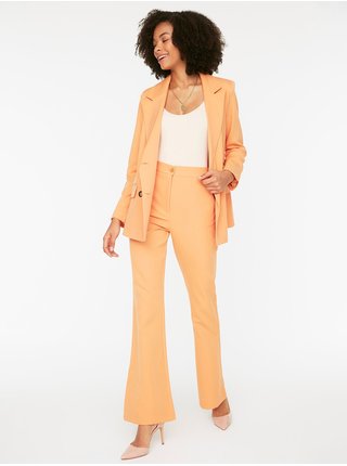 Oranžové dámske široké nohavice Trendyol