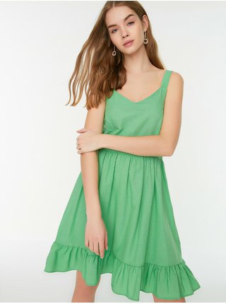 Svetlozelené dámske šaty Trendyol