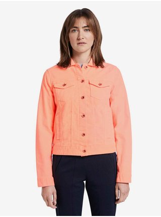 Oranžová dámska rifľová bunda Tom Tailor
