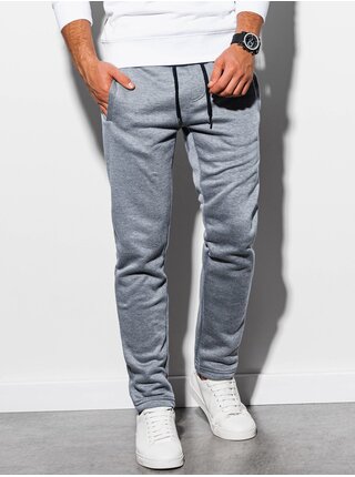 Šedé pánské tepláky Ombre Clothing P866 basic basic