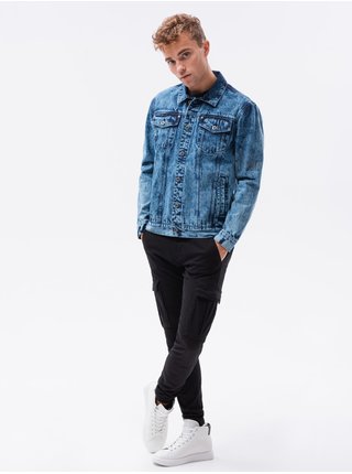 Modrá pánská džínová bunda Ombre Clothing C525