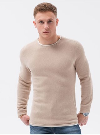 Béžový pánský svetr Ombre Clothing E121