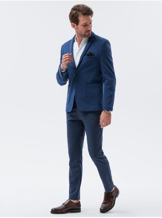 Tmavě modré pánské sako Ombre Clothing M80