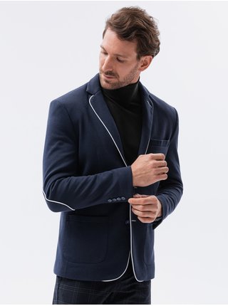 Tmavě modré pánské elegantní sako Ombre Clothing M81