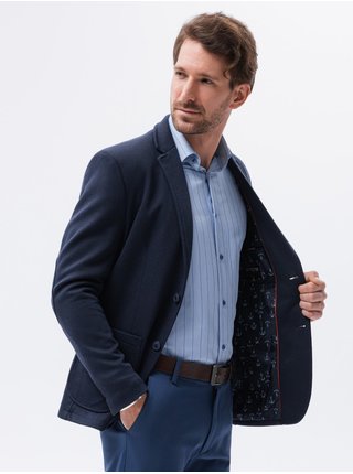 Tmavě modré pánské casual sako Ombre Clothing M56