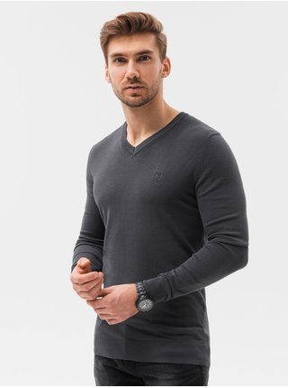 Tmavě šedý pánský svetr Ombre Clothing E191