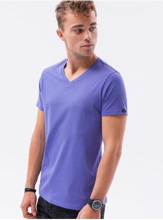 Fialové pánské basic tričko Ombre Clothing 
