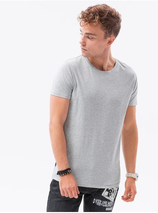 Pánské tričko bez potisku S1370 - žíhaná šedá