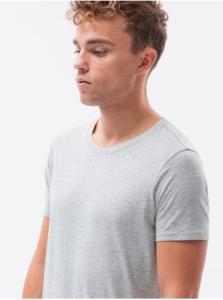 Pánské tričko bez potisku S1370 - žíhaná šedá