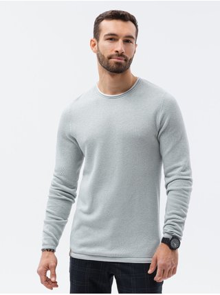 Světle šedý pánský svetr Ombre Clothing E121
