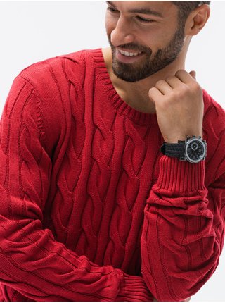 Červený pánský svetr Ombre Clothing E195