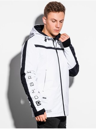 Černo-bílá pánská zimní bunda Ombre Clothing C455