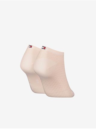 Sada dvoch párov dámskych ponožiek v marhuľovej farbe Tommy Hilfiger Underwear