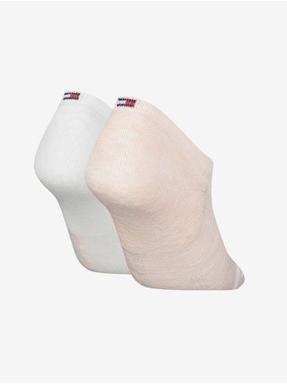 Sada dvoch párov dámskych ponožiek v bielej a ružovej farbe Tommy Hilfiger Underwear