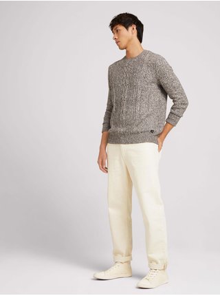 Svetlošedý pánsky vzorovaný sveter Tom Tailor