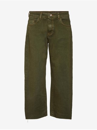 Tmavě zelené široké džíny Noisy May Amanda
