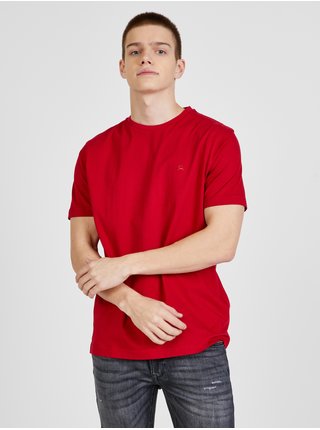 Červené pánské basic tričko LERROS
