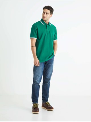 Zelené pánské polo tričko Celio Beline 