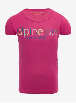 Růžové dětské tričko ALPINE PRO LODDO