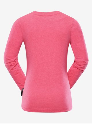 Růžové holčičí tričko s potiskem Alpine Pro RIMONO 
