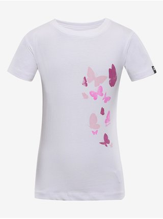 Bílé holčičí tričko s motivem Alpine Pro BRANTO 5