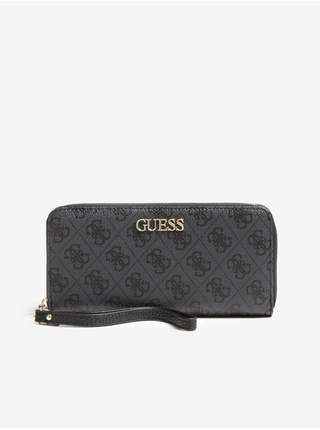 Tmavě šedá dámská vzorovaná peněženka Guess Alby