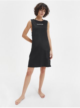 Čierne dámske šaty s odhaleným chrbátom Calvin Klein