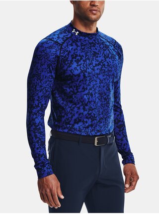 Tričko Under Armour UA CGI LS AOP Golf Mock - modrá