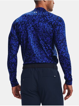 Tričko Under Armour UA CGI LS AOP Golf Mock - modrá
