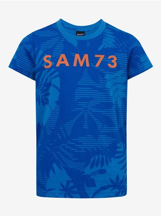 Modré chlapecké vzorované tričko SAM 73 Theodore