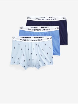 Sada tří boxerek v modré barvě Ralph Lauren