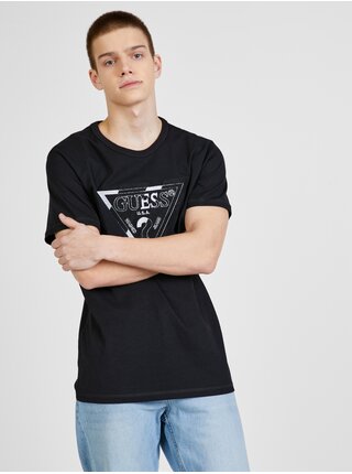 Černé pánské tričko Guess
