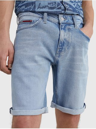 Světle modré pánské džínové kraťasy Tommy Jeans