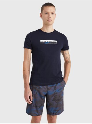Tmavě modré pánské tričko Tommy Hilfiger