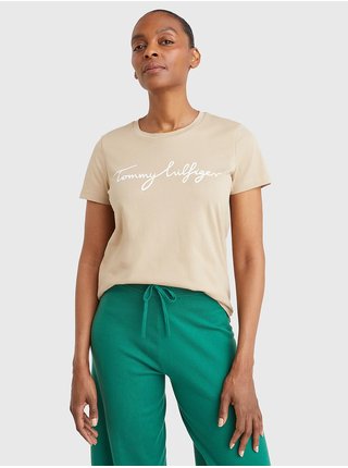 Béžové dámske tričko Tommy Hilfiger