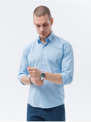 Modrá pánská košile Ombre Clothing K606