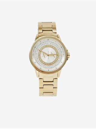 Dámské hodinky s nerezovým páskem ve zlaté barvě Armani Exchange Lady Banks