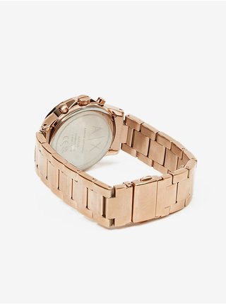 Dámské hodinky s nerezovým páskem v růžovozlaté barvě Armani Exchange Lady Banks