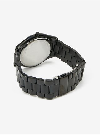 Černé dámské hodinky s nerezovým páskem Michael Kors Slim Runway