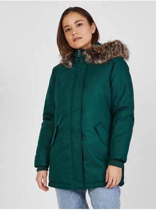 Tmavě zelená parka ONLY Katy