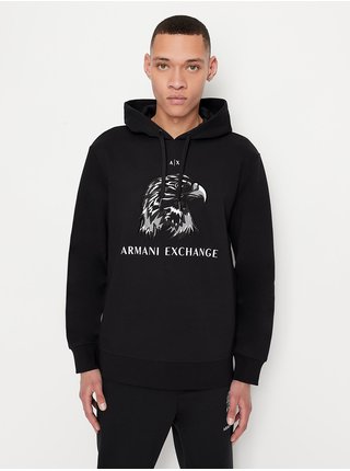 Černá pánská mikina s kapucí Armani Exchange