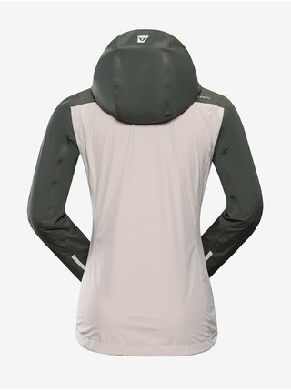 Béžovo-khaki dámská sportovní bunda s kapucí Alpine Pro LANKA